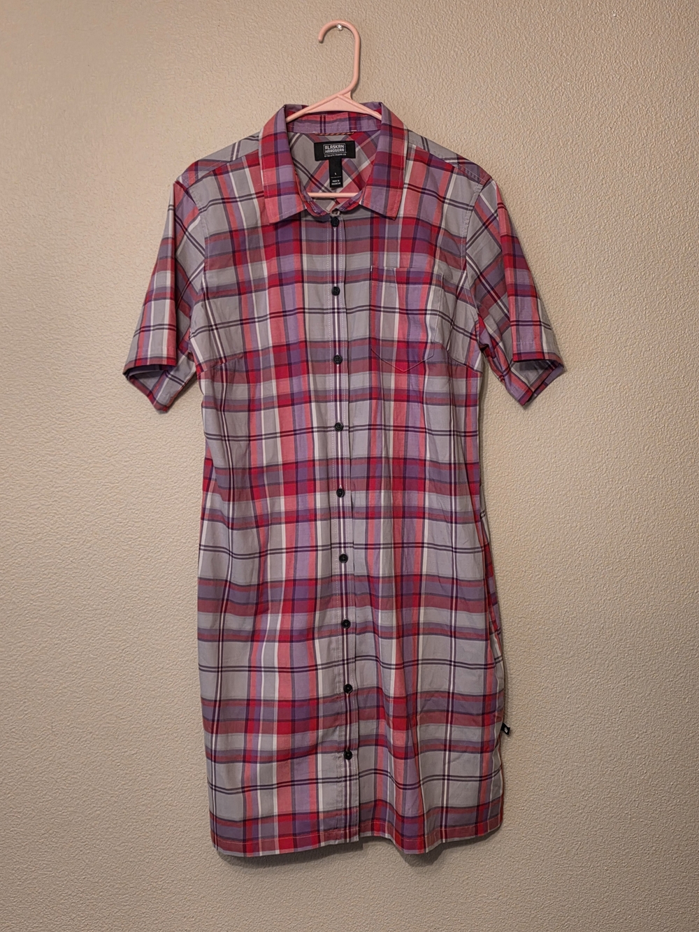 Alaskan Hardgear By Duluth Plaid Button-Up Shirt in Red and Purple